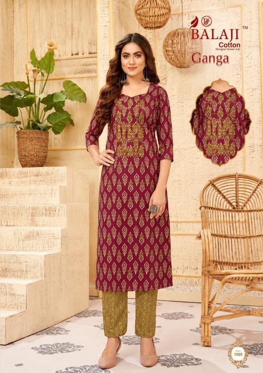 Balaji ganga vol-1 straight kurtis wholesale